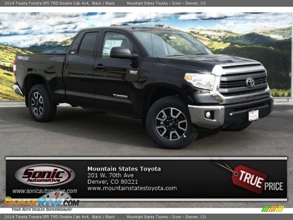 2014 Toyota Tundra SR5 TRD Double Cab 4x4 Black / Black Photo #1