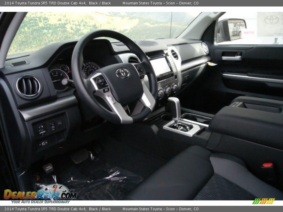2014 Toyota Tundra SR5 TRD Double Cab 4x4 Black / Black Photo #5