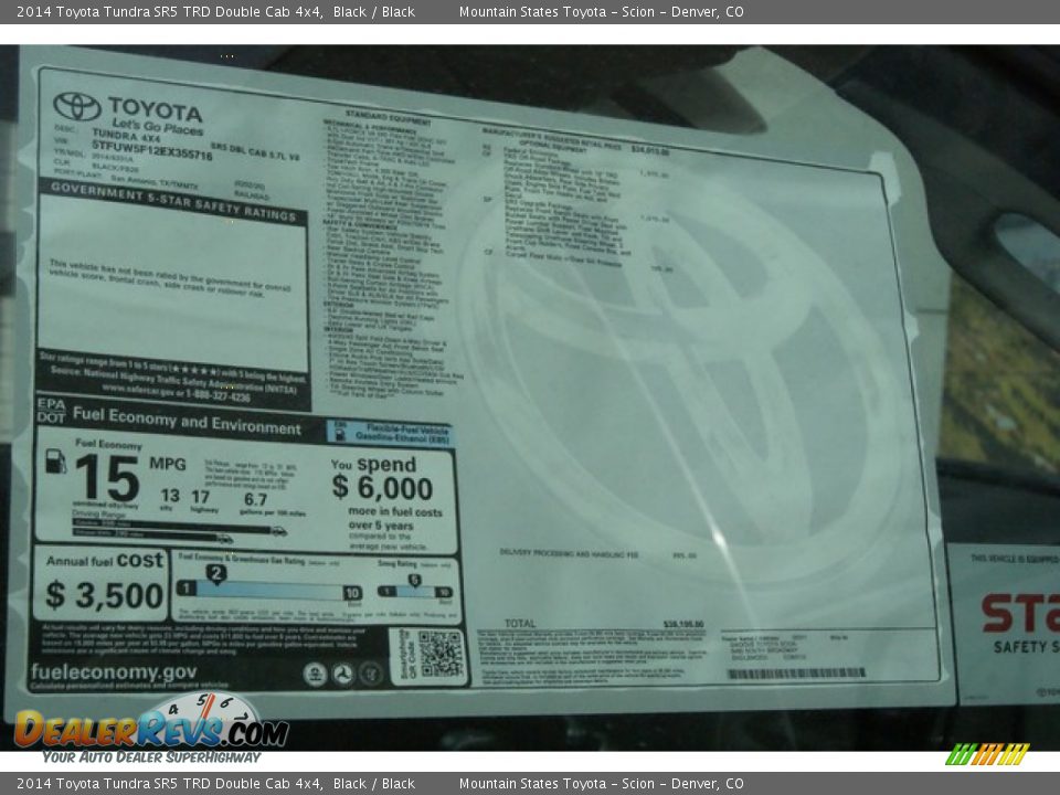 2014 Toyota Tundra SR5 TRD Double Cab 4x4 Black / Black Photo #10