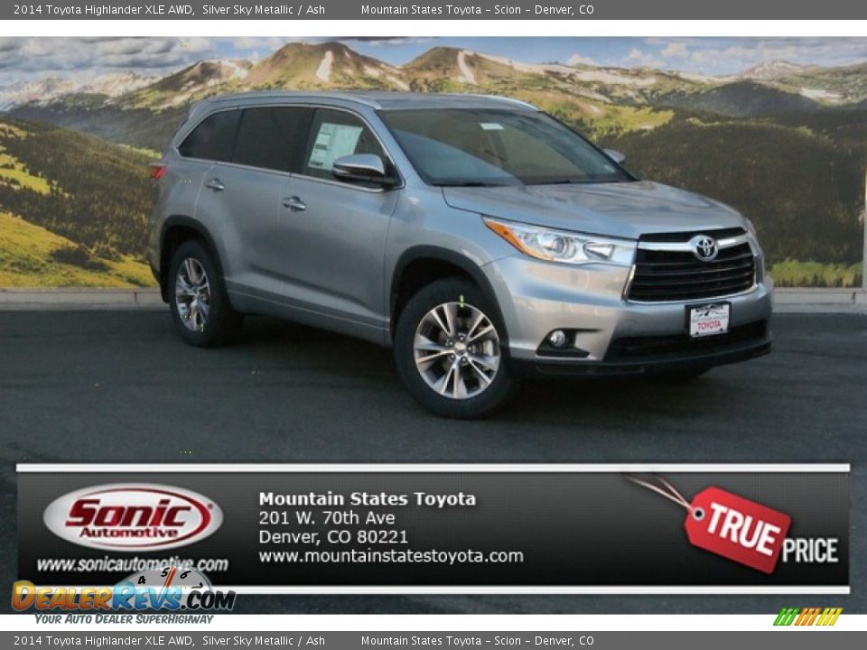 2014 Toyota Highlander XLE AWD Silver Sky Metallic / Ash Photo #1