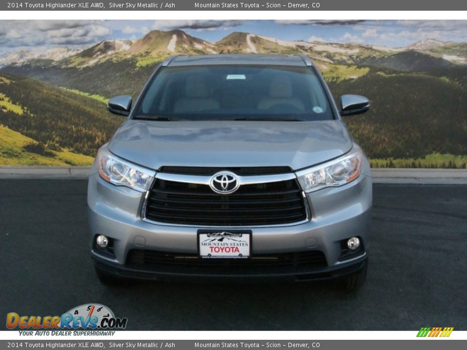 2014 Toyota Highlander XLE AWD Silver Sky Metallic / Ash Photo #2