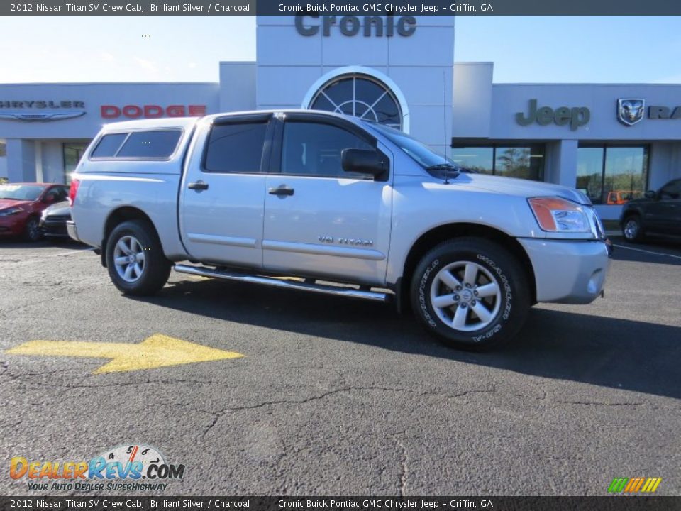 2012 Nissan Titan SV Crew Cab Brilliant Silver / Charcoal Photo #1