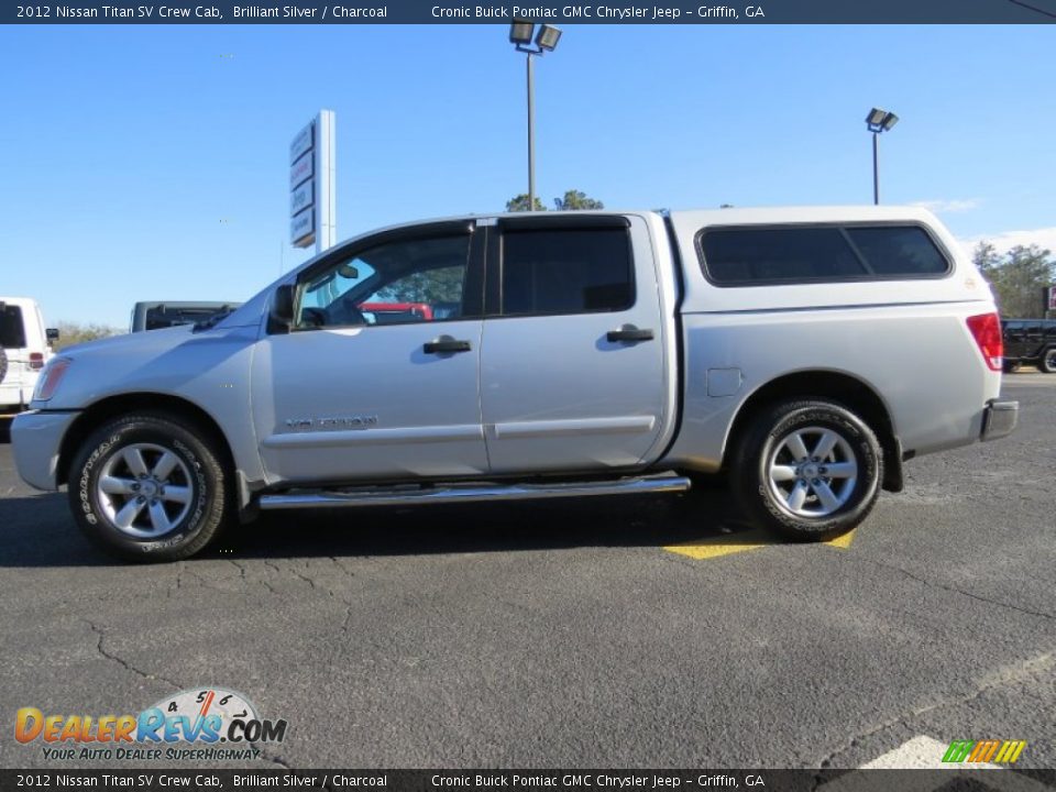 2012 Nissan Titan SV Crew Cab Brilliant Silver / Charcoal Photo #4