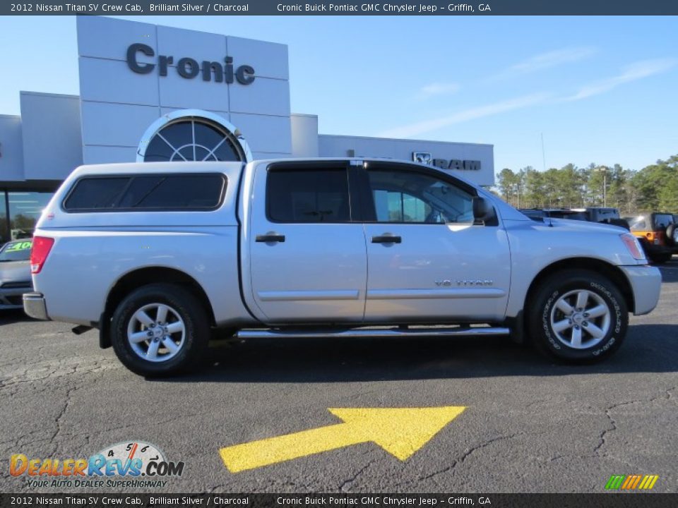 2012 Nissan Titan SV Crew Cab Brilliant Silver / Charcoal Photo #8