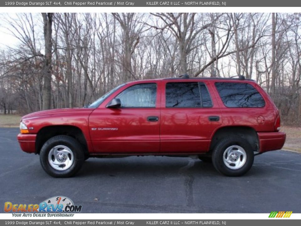 1999 Dodge Durango SLT 4x4 Chili Pepper Red Pearlcoat / Mist Gray Photo #4