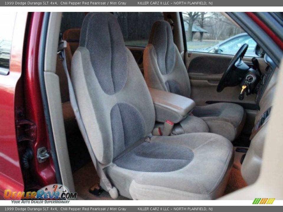 1999 Dodge Durango SLT 4x4 Chili Pepper Red Pearlcoat / Mist Gray Photo #25