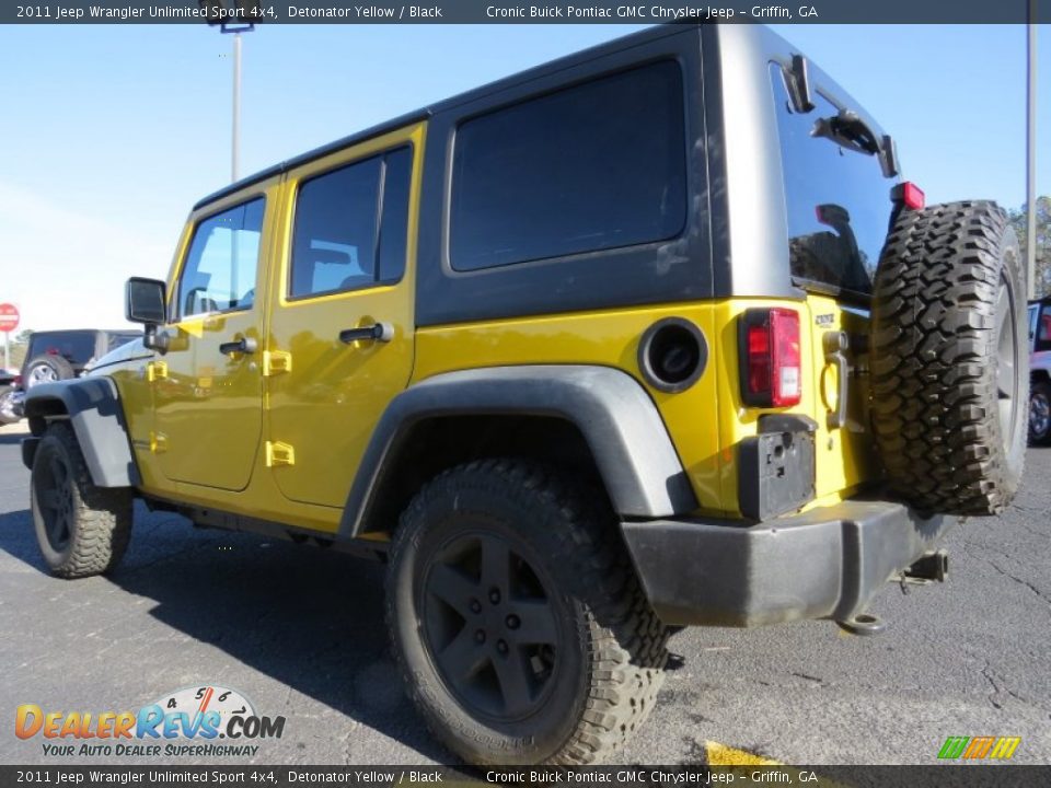 2011 Jeep Wrangler Unlimited Sport 4x4 Detonator Yellow / Black Photo #5