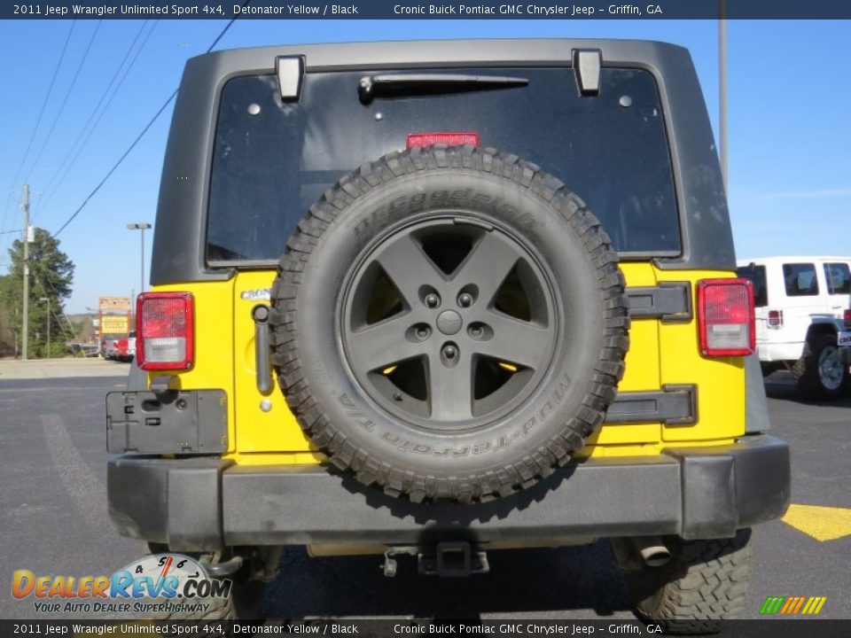 2011 Jeep Wrangler Unlimited Sport 4x4 Detonator Yellow / Black Photo #6