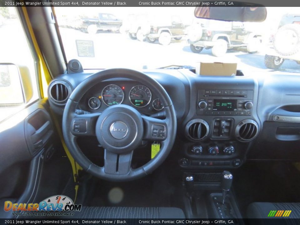 2011 Jeep Wrangler Unlimited Sport 4x4 Detonator Yellow / Black Photo #14