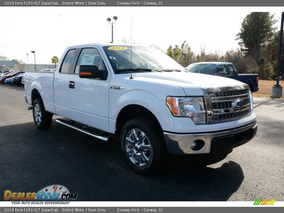 2014 Ford F150 XLT SuperCab Oxford White / Steel Grey Photo #3