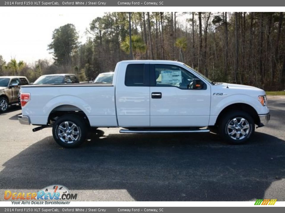 2014 Ford F150 XLT SuperCab Oxford White / Steel Grey Photo #4