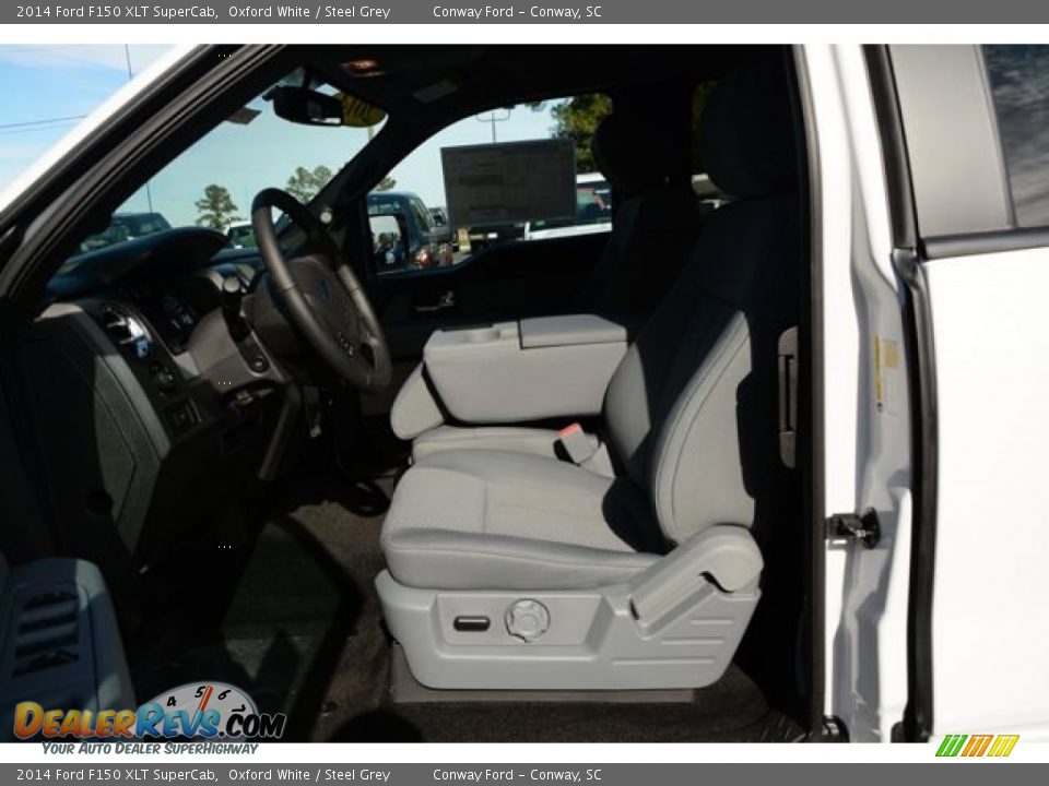 2014 Ford F150 XLT SuperCab Oxford White / Steel Grey Photo #15