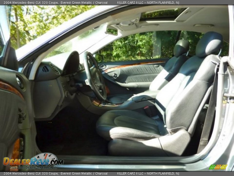 2004 Mercedes-Benz CLK 320 Coupe Everest Green Metallic / Charcoal Photo #14
