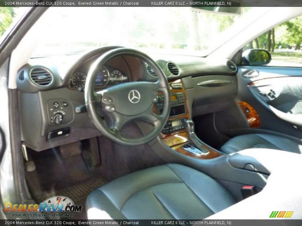 2004 Mercedes-Benz CLK 320 Coupe Everest Green Metallic / Charcoal Photo #15