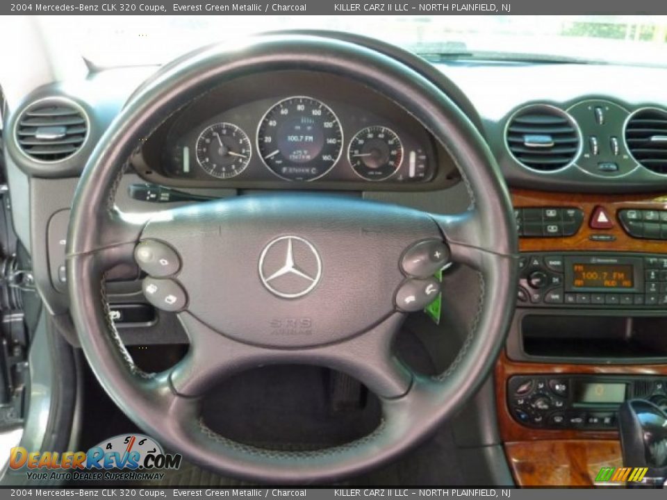 2004 Mercedes-Benz CLK 320 Coupe Everest Green Metallic / Charcoal Photo #16