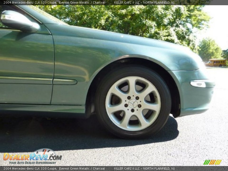 2004 Mercedes-Benz CLK 320 Coupe Everest Green Metallic / Charcoal Photo #28