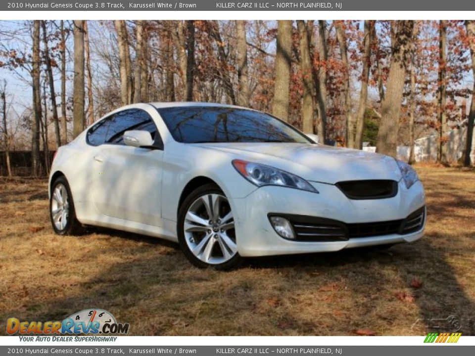 2010 Hyundai Genesis Coupe 3.8 Track Karussell White / Brown Photo #1