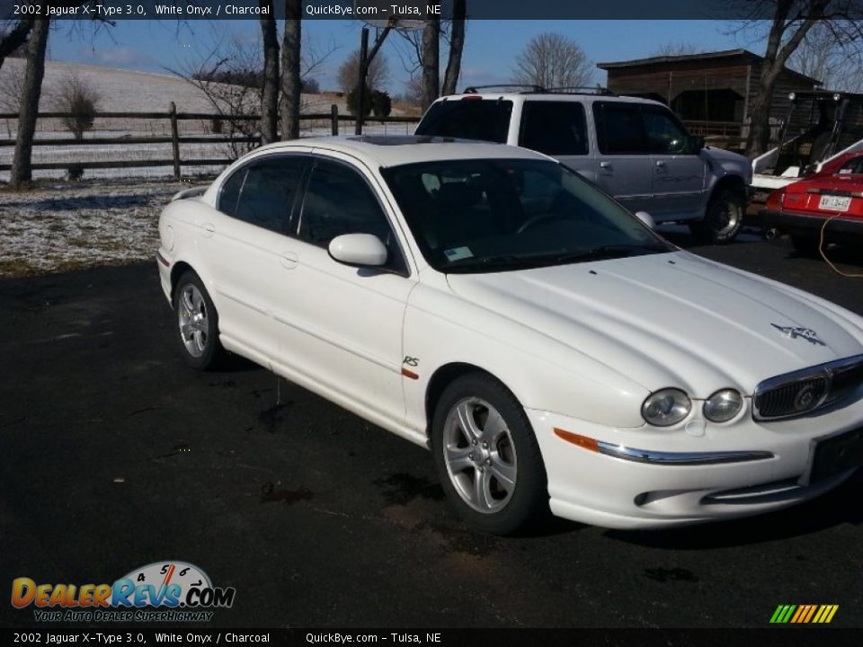 2002 Jaguar X-Type 3.0 White Onyx / Charcoal Photo #4