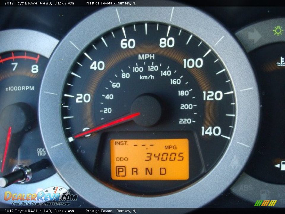 2012 Toyota RAV4 I4 4WD Black / Ash Photo #10