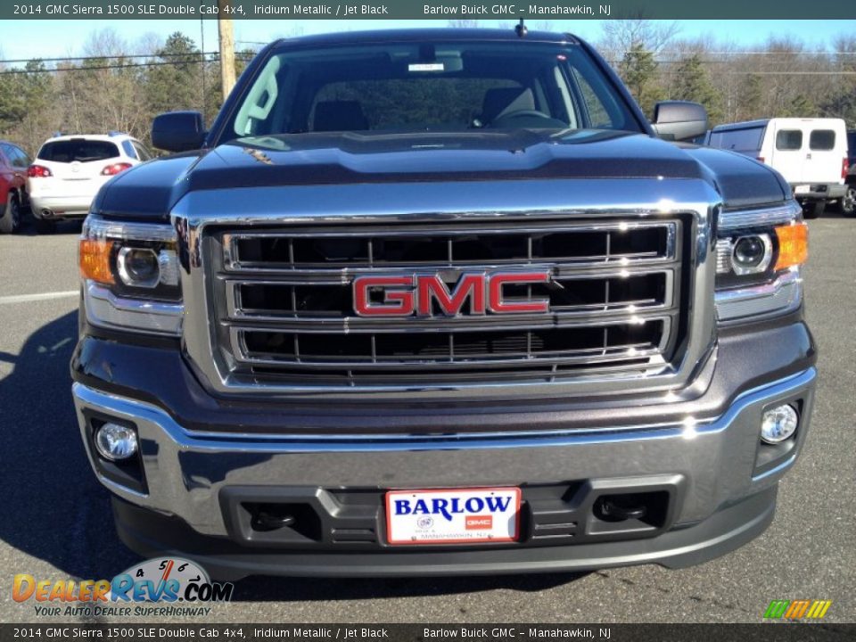 2014 GMC Sierra 1500 SLE Double Cab 4x4 Iridium Metallic / Jet Black Photo #2