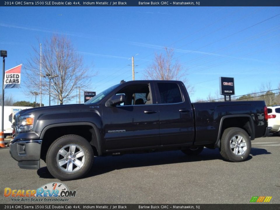 2014 GMC Sierra 1500 SLE Double Cab 4x4 Iridium Metallic / Jet Black Photo #3