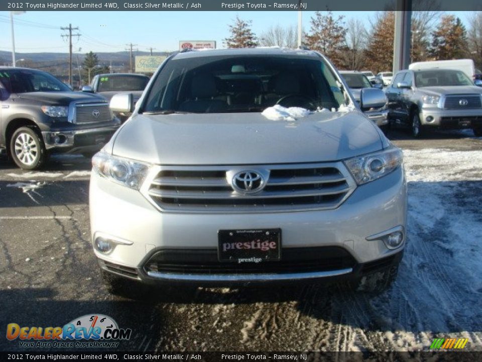 2012 Toyota Highlander Limited 4WD Classic Silver Metallic / Ash Photo #2