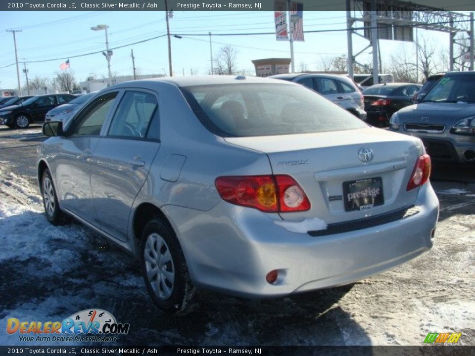 2010 Toyota Corolla LE Classic Silver Metallic / Ash Photo #4