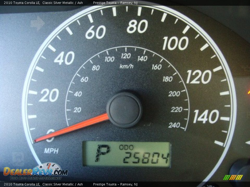 2010 Toyota Corolla LE Classic Silver Metallic / Ash Photo #10