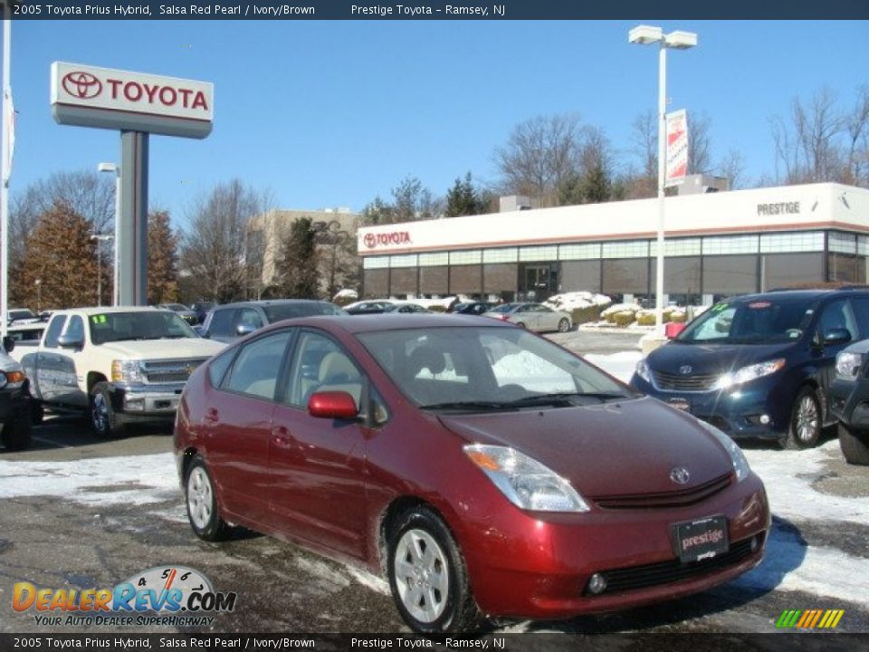 2005 Toyota Prius Hybrid Salsa Red Pearl / Ivory/Brown Photo #1