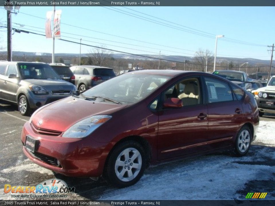 2005 Toyota Prius Hybrid Salsa Red Pearl / Ivory/Brown Photo #3