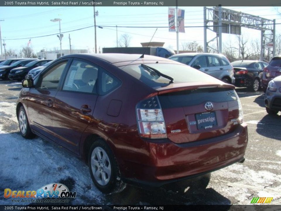 2005 Toyota Prius Hybrid Salsa Red Pearl / Ivory/Brown Photo #4