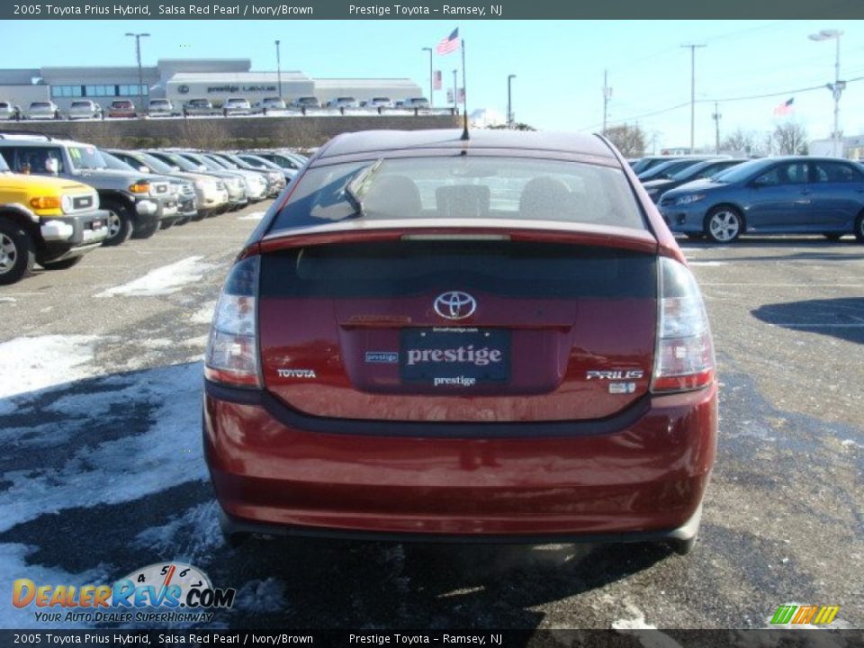 2005 Toyota Prius Hybrid Salsa Red Pearl / Ivory/Brown Photo #5