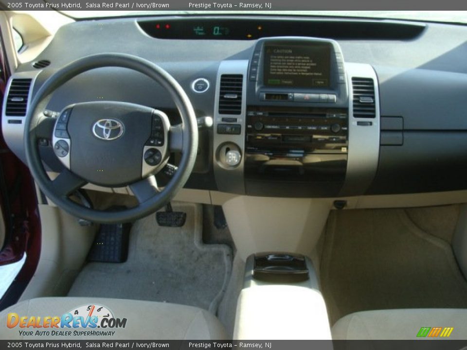 2005 Toyota Prius Hybrid Salsa Red Pearl / Ivory/Brown Photo #9