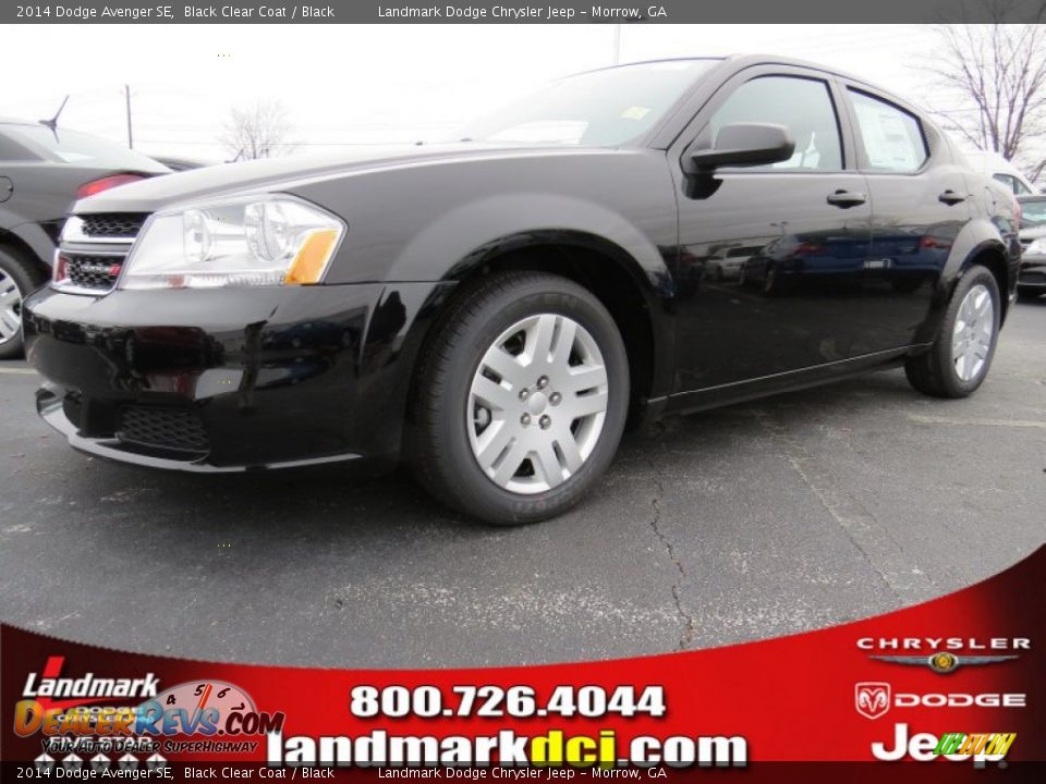 2014 Dodge Avenger SE Black Clear Coat / Black Photo #1