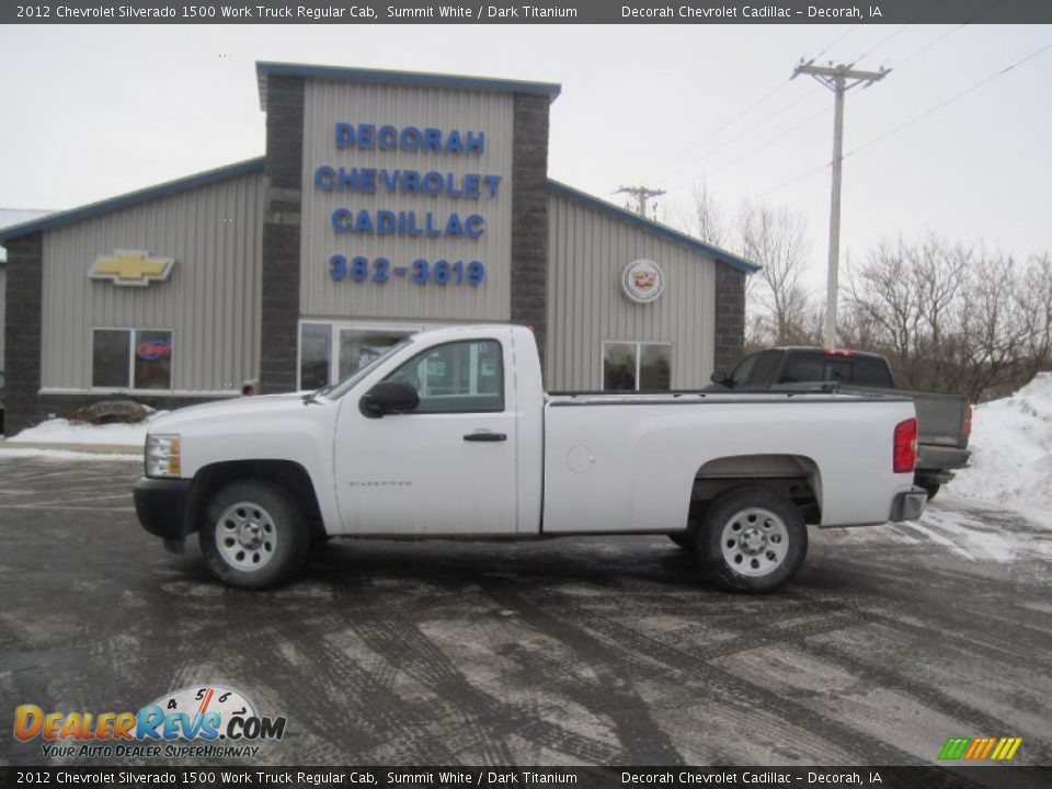 2012 Chevrolet Silverado 1500 Work Truck Regular Cab Summit White / Dark Titanium Photo #1