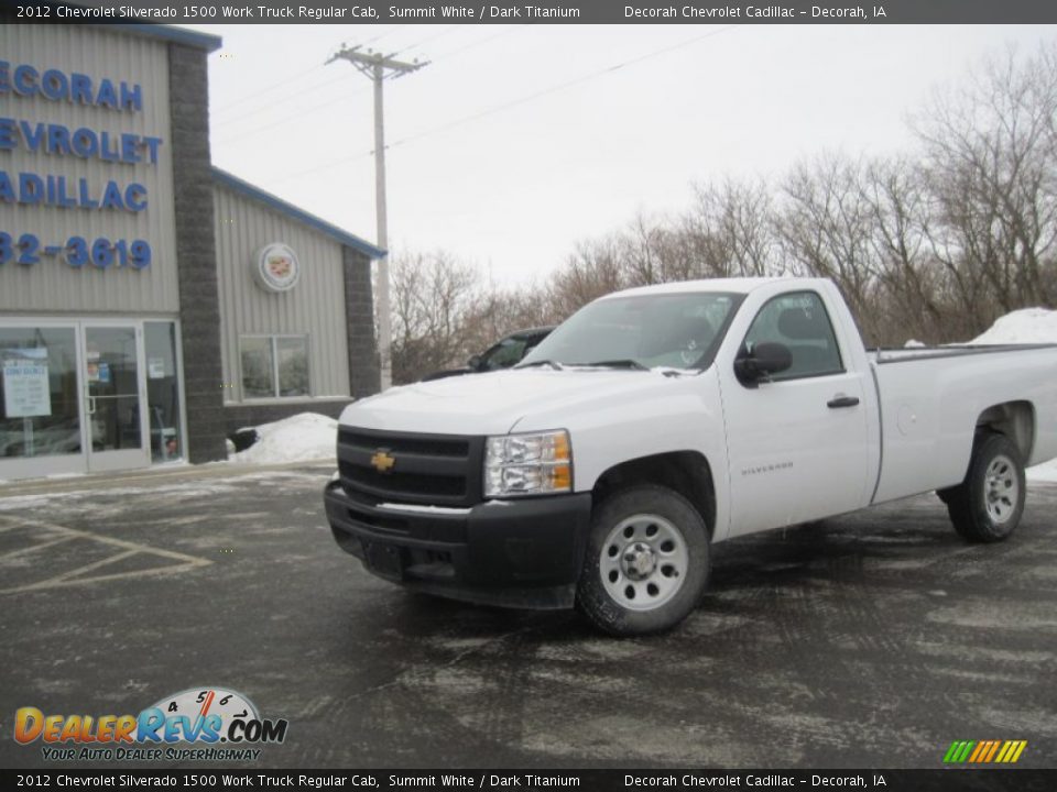 2012 Chevrolet Silverado 1500 Work Truck Regular Cab Summit White / Dark Titanium Photo #2