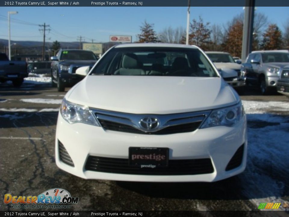 2012 Toyota Camry LE Super White / Ash Photo #2
