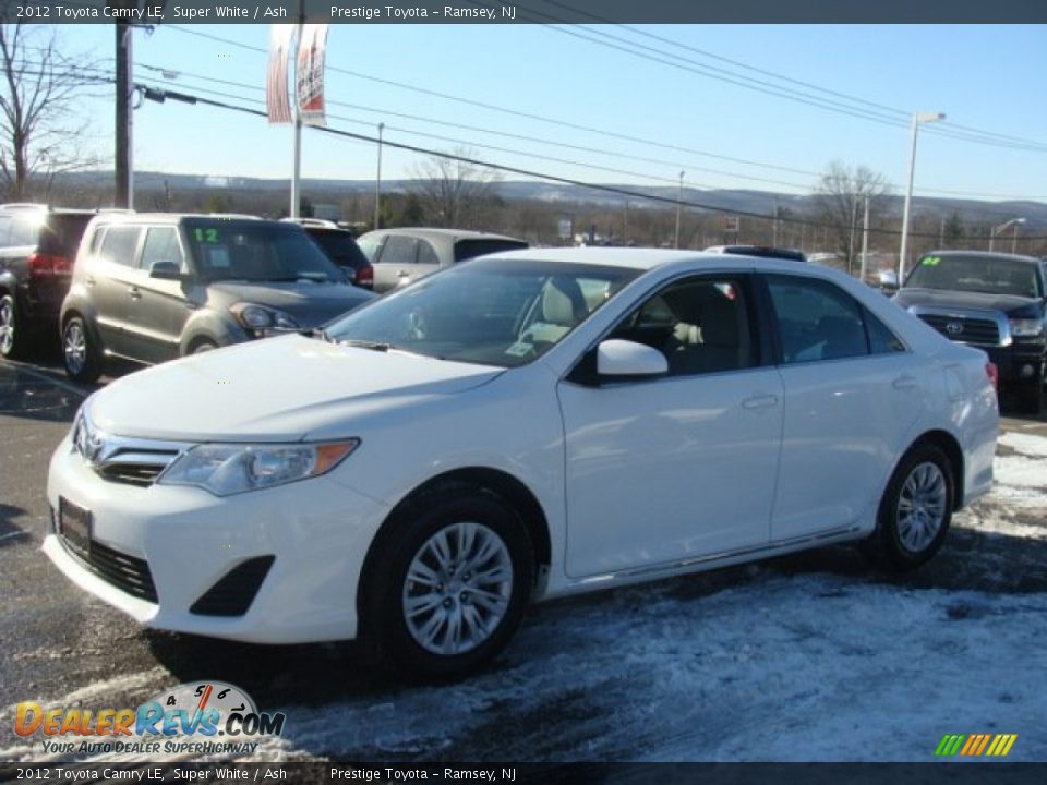 2012 Toyota Camry LE Super White / Ash Photo #3