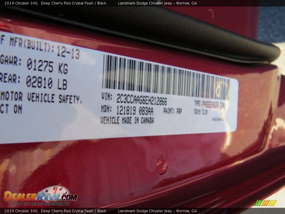 2014 Chrysler 300 Deep Cherry Red Crystal Pearl / Black Photo #11