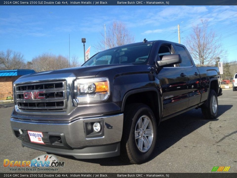 2014 GMC Sierra 1500 SLE Double Cab 4x4 Iridium Metallic / Jet Black Photo #1