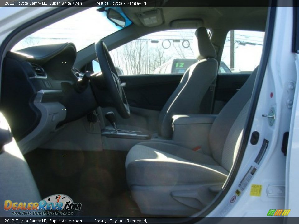 2012 Toyota Camry LE Super White / Ash Photo #7
