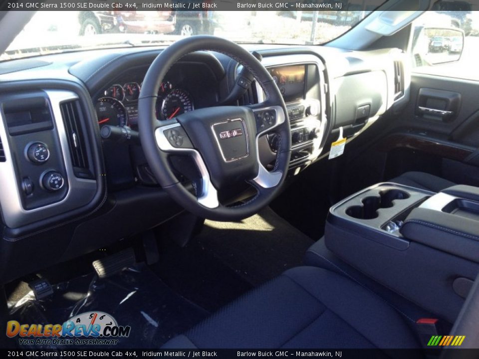 2014 GMC Sierra 1500 SLE Double Cab 4x4 Iridium Metallic / Jet Black Photo #7
