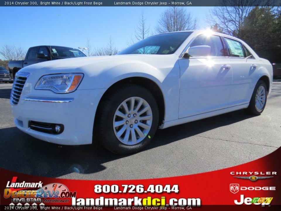 2014 Chrysler 300 Bright White / Black/Light Frost Beige Photo #1