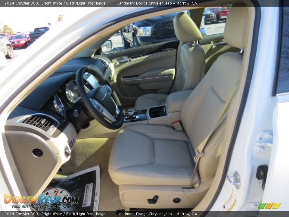 2014 Chrysler 300 Bright White / Black/Light Frost Beige Photo #6