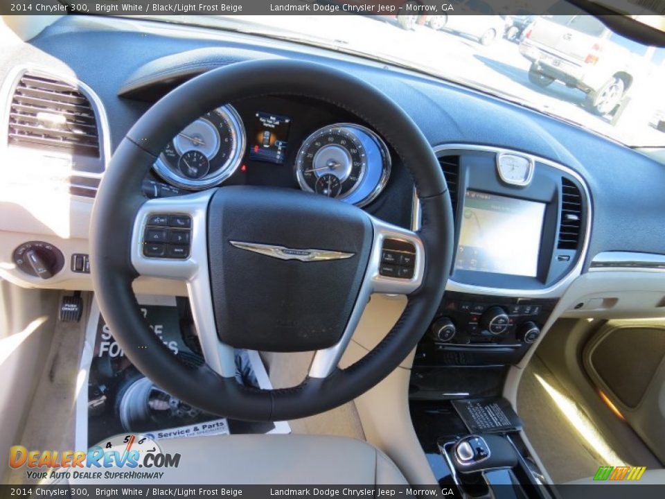 2014 Chrysler 300 Bright White / Black/Light Frost Beige Photo #8
