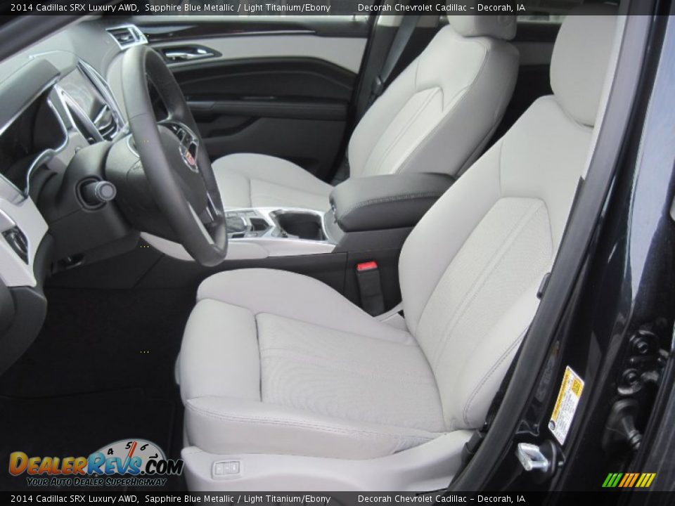 2014 Cadillac SRX Luxury AWD Sapphire Blue Metallic / Light Titanium/Ebony Photo #4