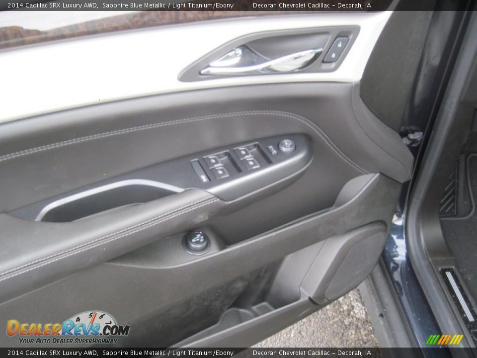 2014 Cadillac SRX Luxury AWD Sapphire Blue Metallic / Light Titanium/Ebony Photo #7