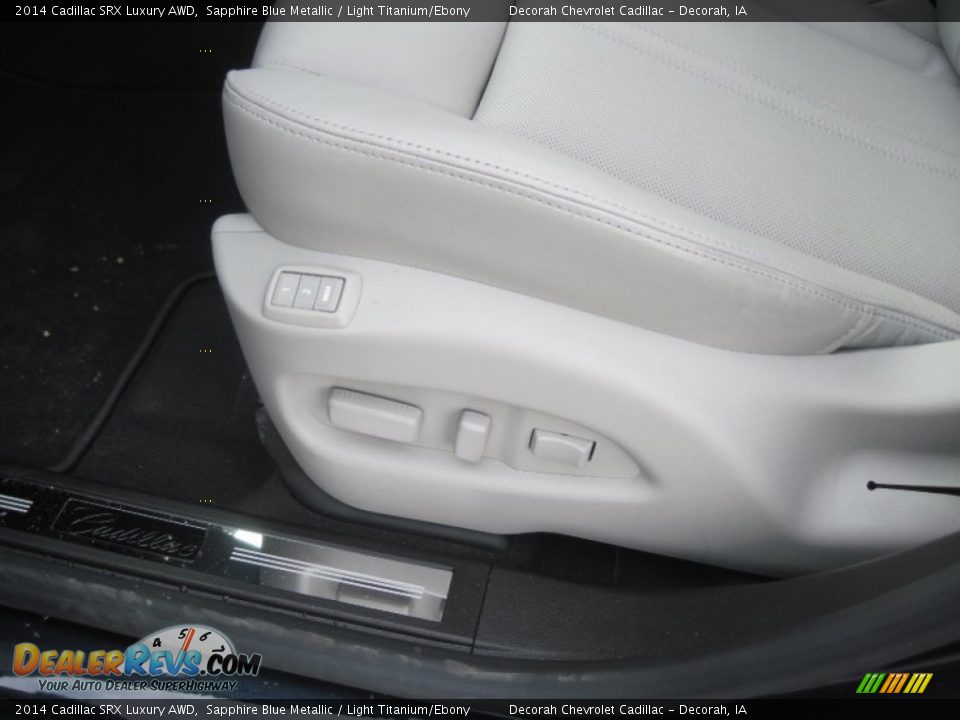 2014 Cadillac SRX Luxury AWD Sapphire Blue Metallic / Light Titanium/Ebony Photo #8