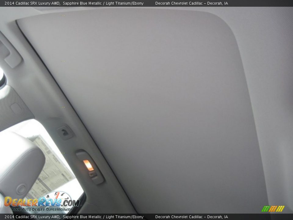 2014 Cadillac SRX Luxury AWD Sapphire Blue Metallic / Light Titanium/Ebony Photo #9