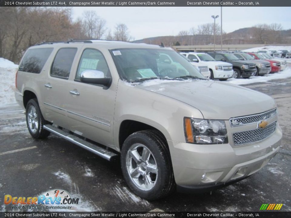2014 Chevrolet Suburban LTZ 4x4 Champagne Silver Metallic / Light Cashmere/Dark Cashmere Photo #2